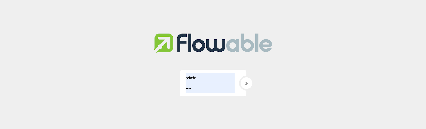 flowable idm login screen