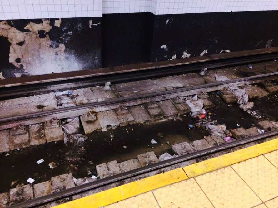 Subway after a rainy day