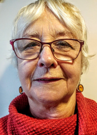 Woman with glasses face.