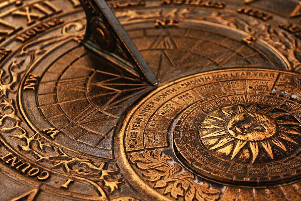 Old sundial clock