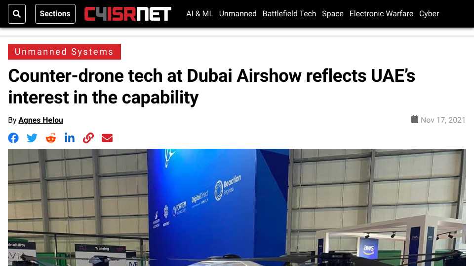 Counter-drone tech at Dubai Airshow reflects UAE's interest in the capability