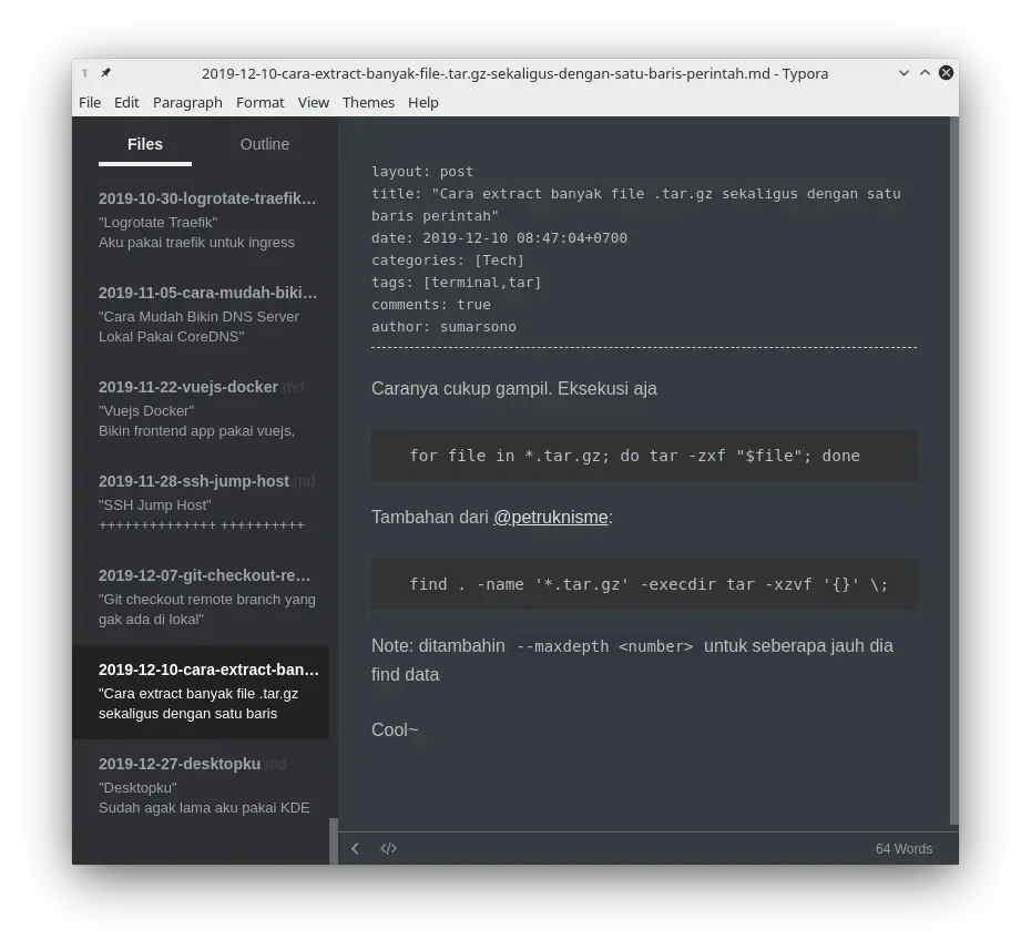 Typora - Sebuah Markdown Editor yang Kece Badai