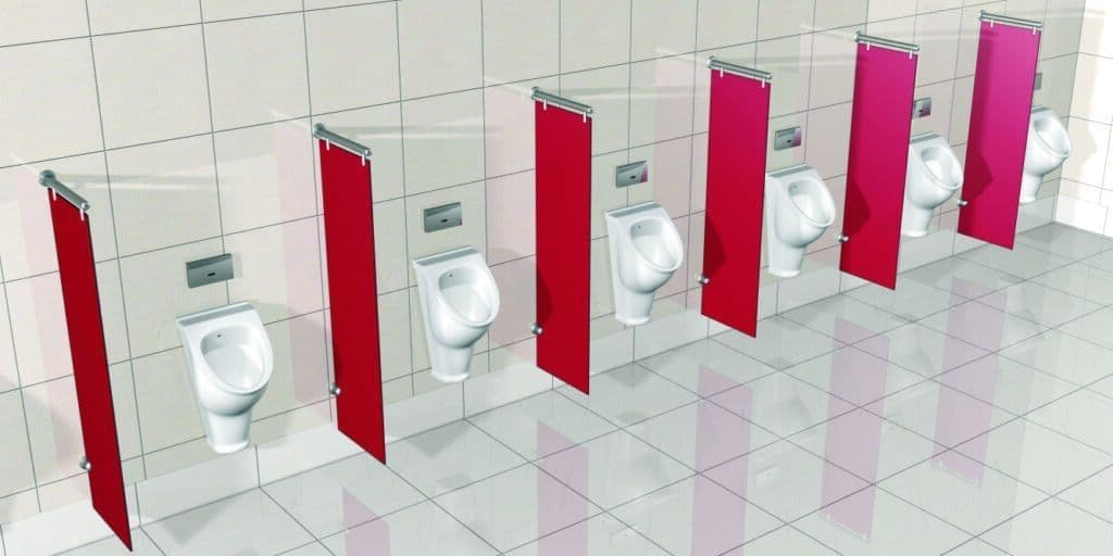 Urinal Partition Red
