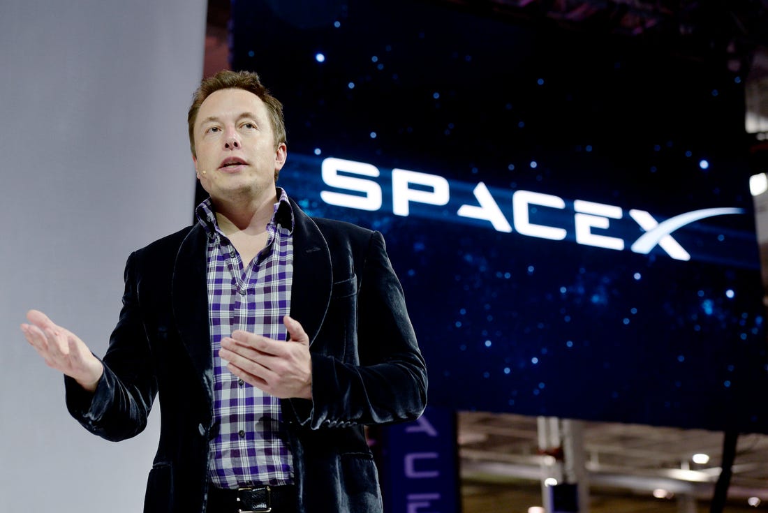 Elon Musk Giving Talk In SpaceX