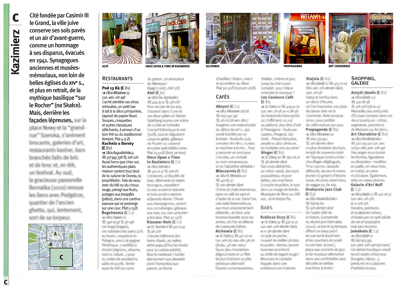 Extrait du guide de Cracovie