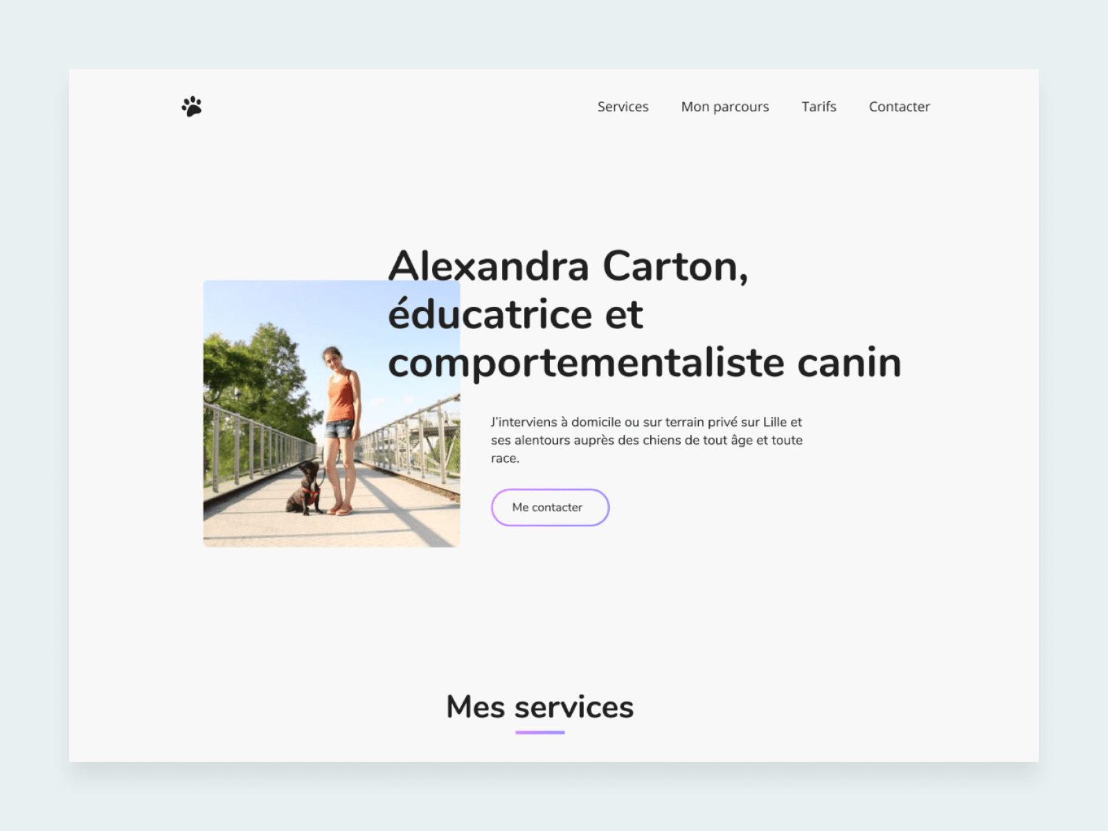 Aperçu du nouveau design du site d'Alexandra Carton