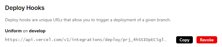 Copy a Vercel webhook
