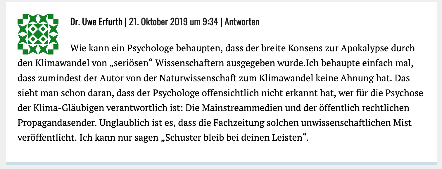 Uwe Erfurth kommentiert