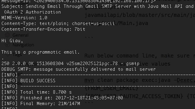 Sending Email Example with Java Mail API and Gmail SMTP Server Sending Email Example with Java Mail API and Gmail SMTP Server