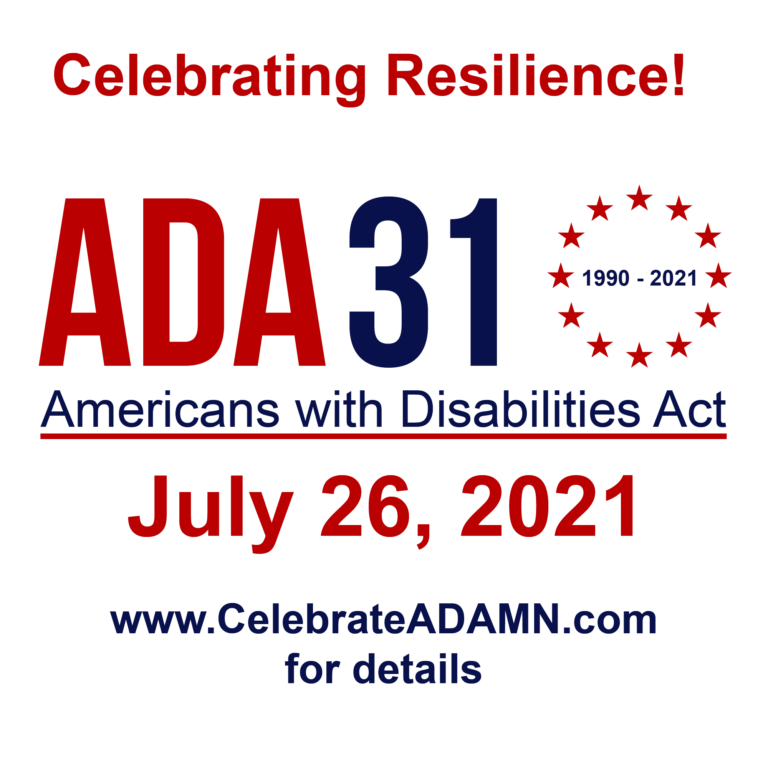 "ADA 31st Anniversary: Celebrating Resilience" banner