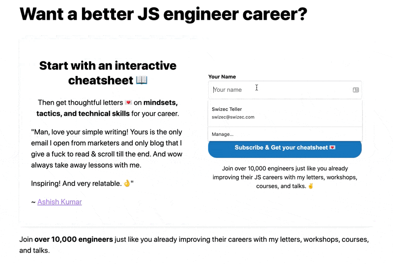 ConvertKit form with a dash of Markdown