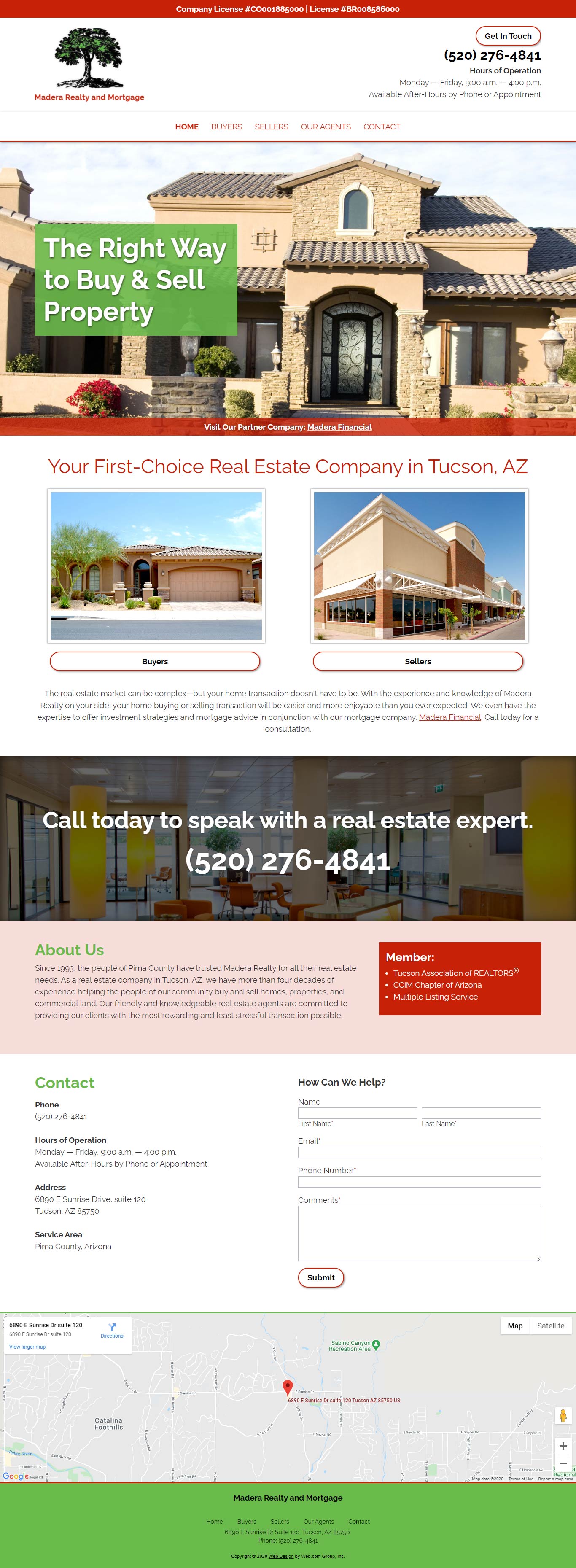 Madera Realty and Mortgage Website