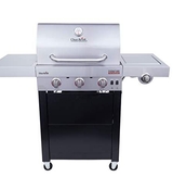 image Char-Broil 463342420 Signature TRU-Infrared 3-Burner Cart Style Dual Fuel Gas Grill StainlessBlack