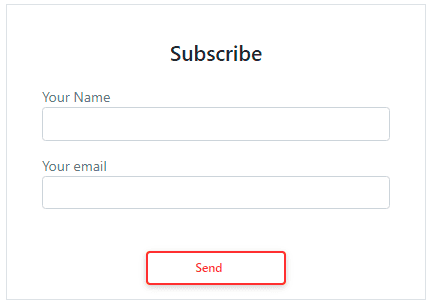 Bootstrap Form Subscription without Icon