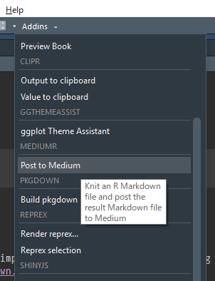 Publish R Markdown to Medium via An RStudio Addin ...