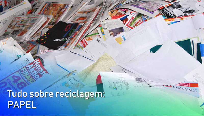 Imagem em destaque para o artigo: Tudo sobre reciclagem: papel