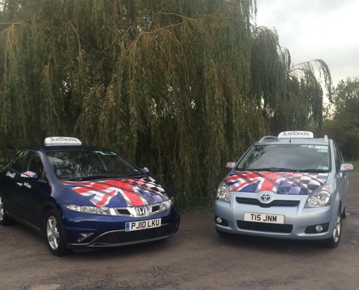 JusTaxis Taxi Service covering Glastonbury, Street, Wells and the whole of Somerset