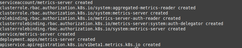 k8s metrics server installation