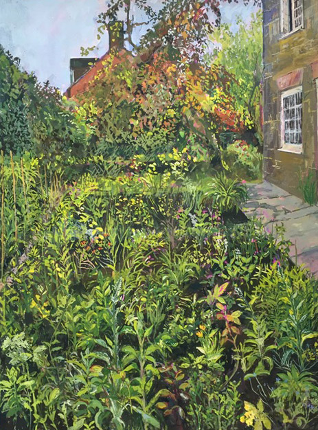 Waiting for the Spring gouache painting