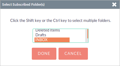 Select monitored folders