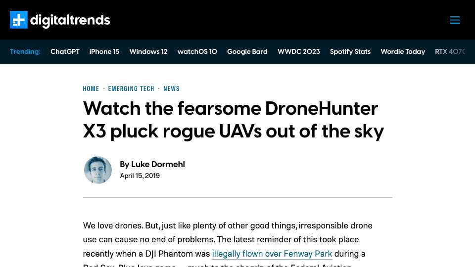 Watch the fearsome DroneHunter X3 pluck rogue UAVs out of the sky