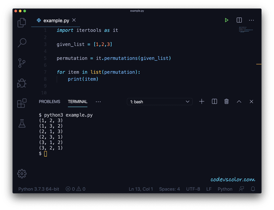 How to calculate permutation in Python - CodeVsColor