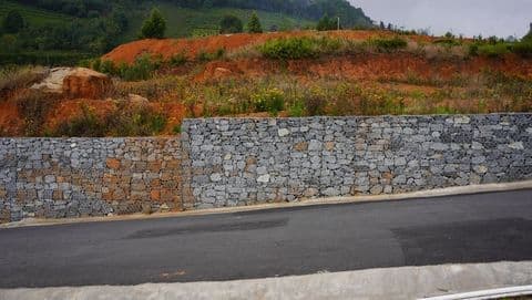 Gabion wall at Hill valley enclave 