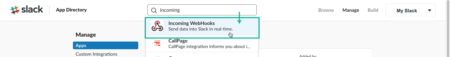 Incoming Webhooks