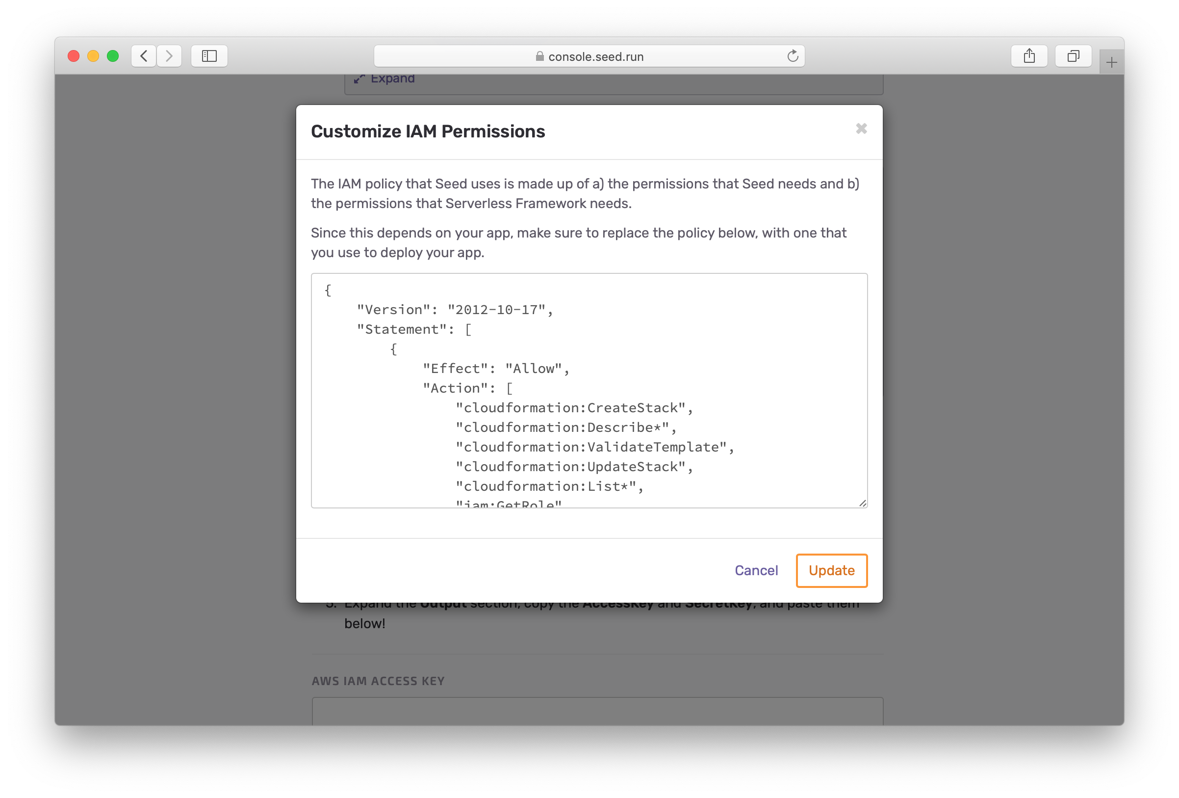 Customize Serverless Framework permissions