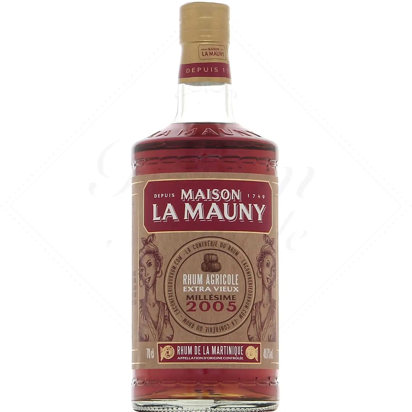 Image of the front of the bottle of the rum La Confrérie du Rhum