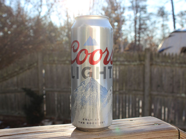 A tallboy can of Coors Light