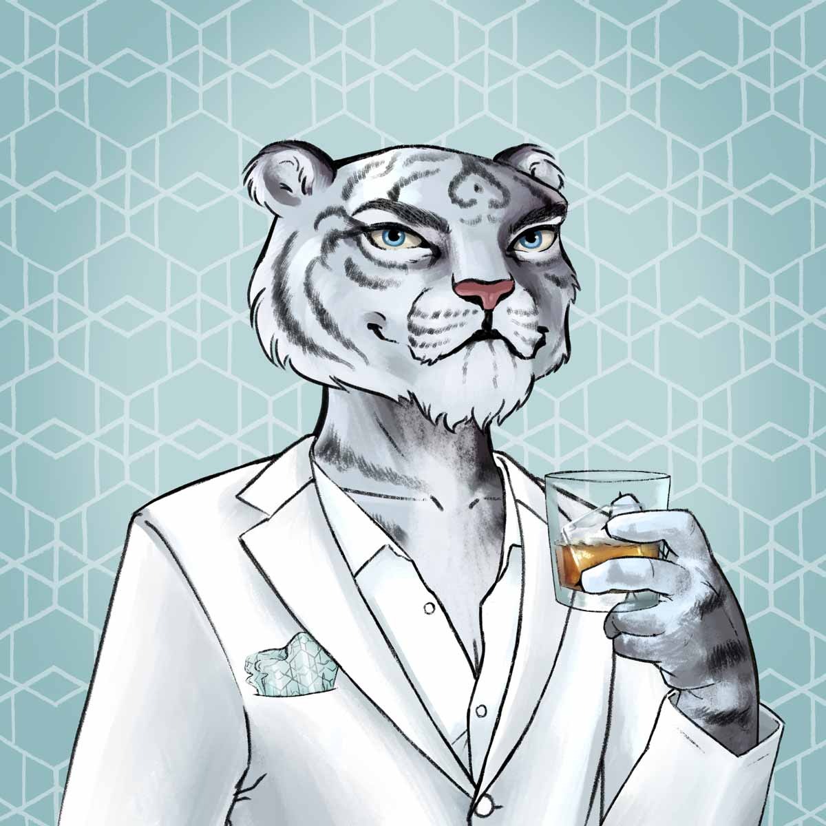 Picture of bespoke 1687 avatar created for Block Ice owner Matt Briggs.