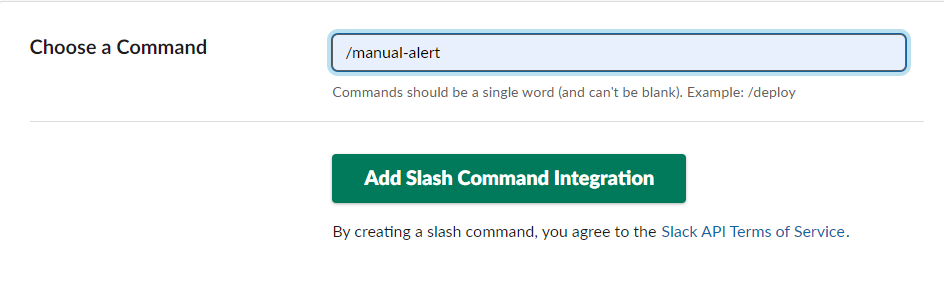 Add a slash command to Slack