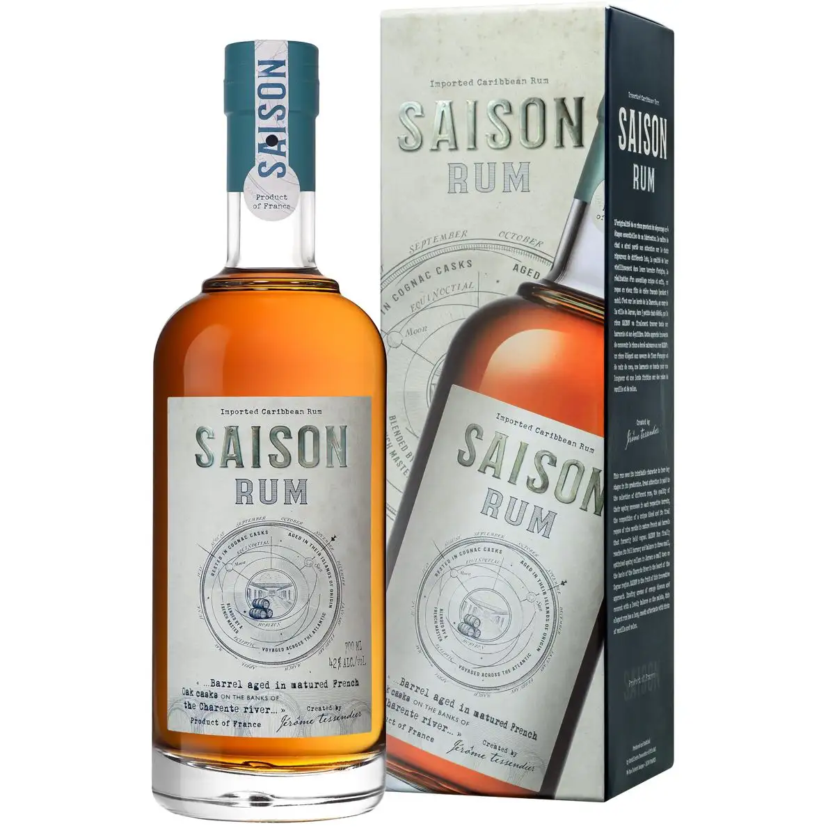 Image of the front of the bottle of the rum Saison Rum