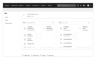 A screenshot showing the organization configuration screen