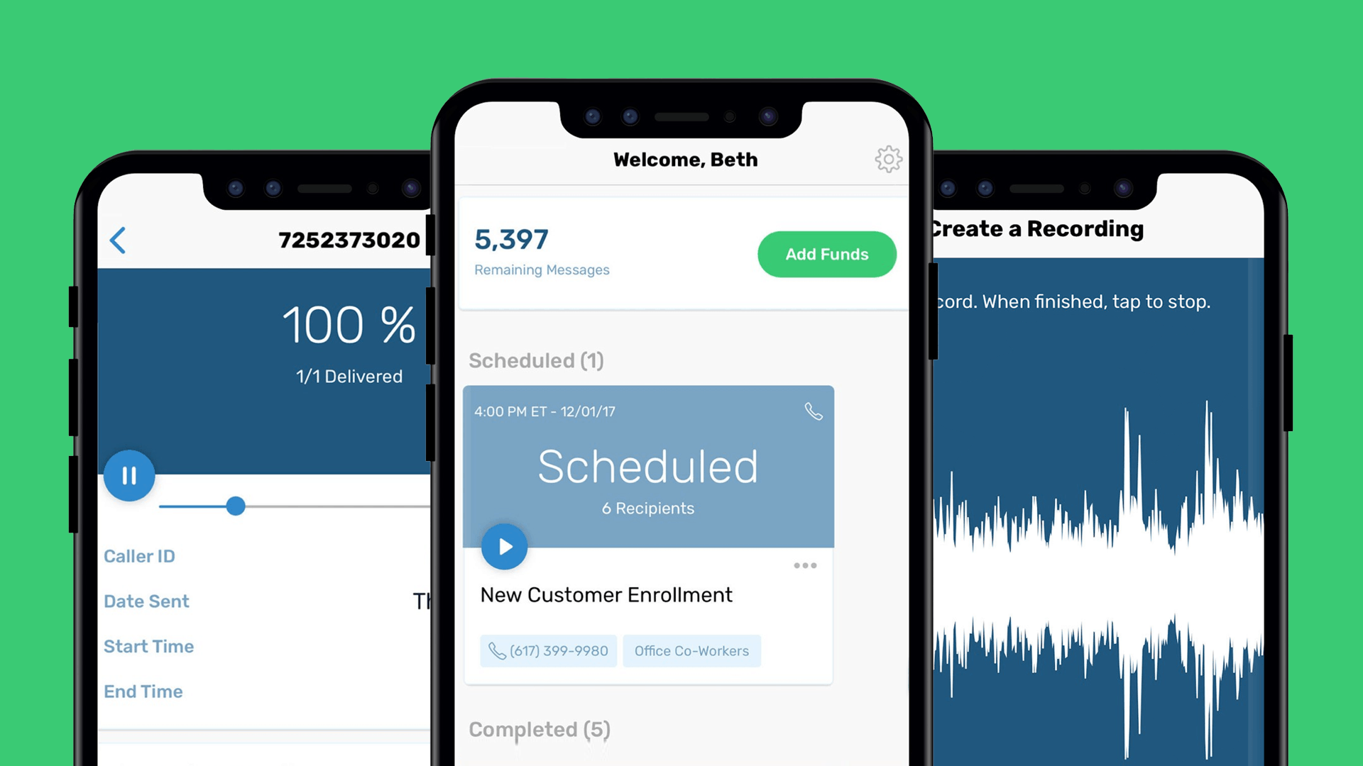 Slybroadcast - schedule, check delivery, and record ringless voicemails
