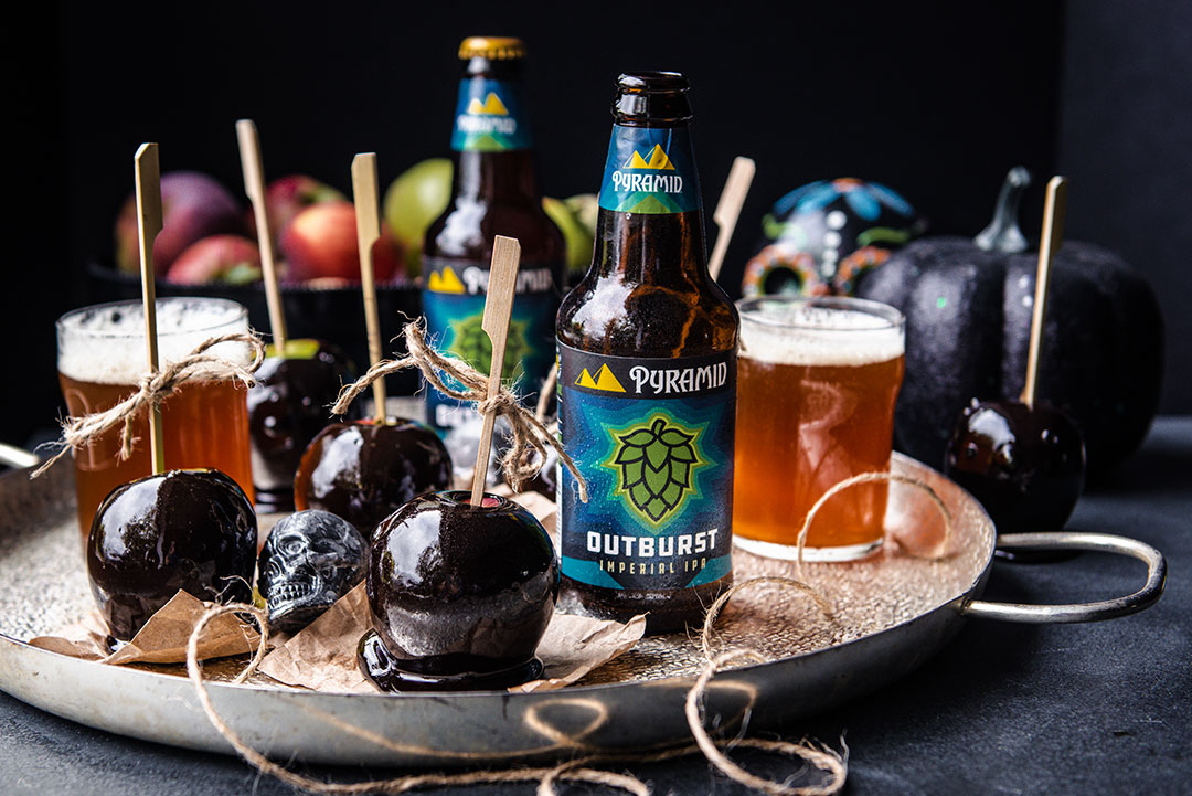 Candied Apples infused with Pyramid Brewing IPA beer
