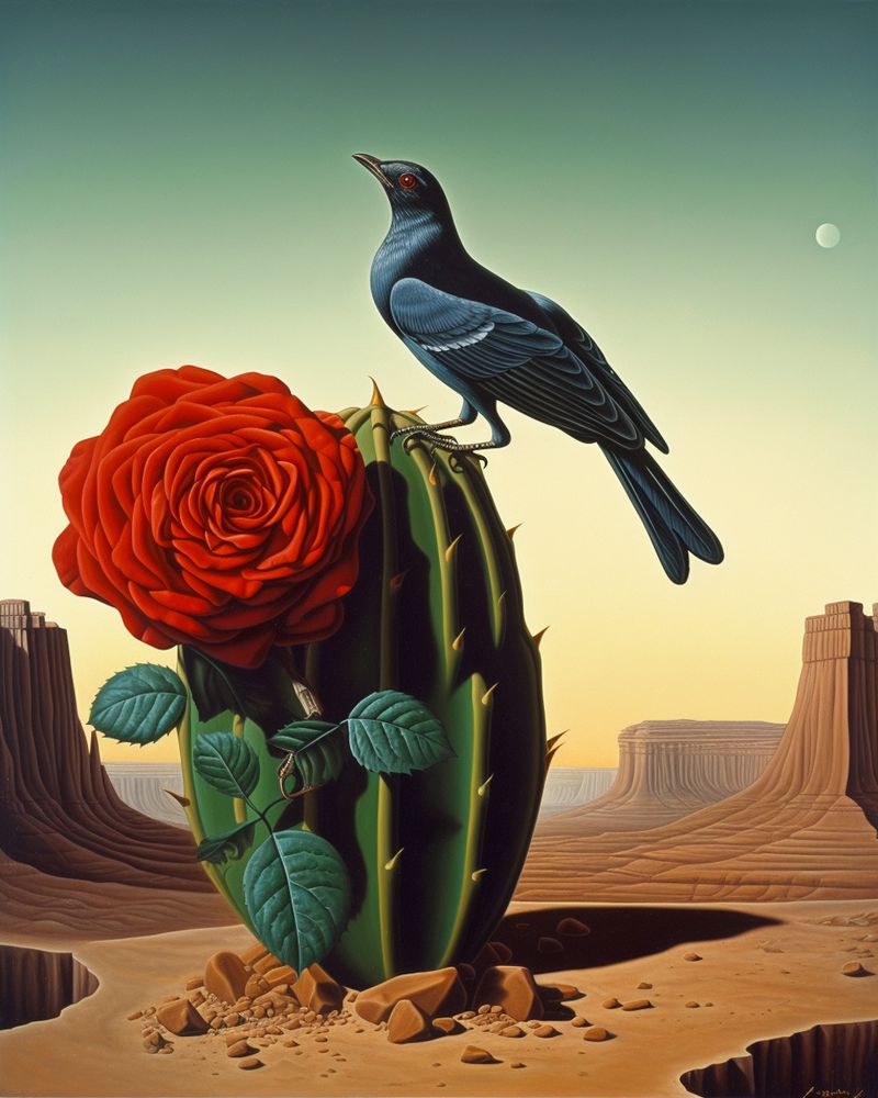 The Raven, the Cactus, and the Rose