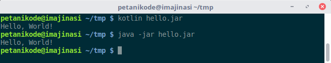 Program Hello World Kotlin