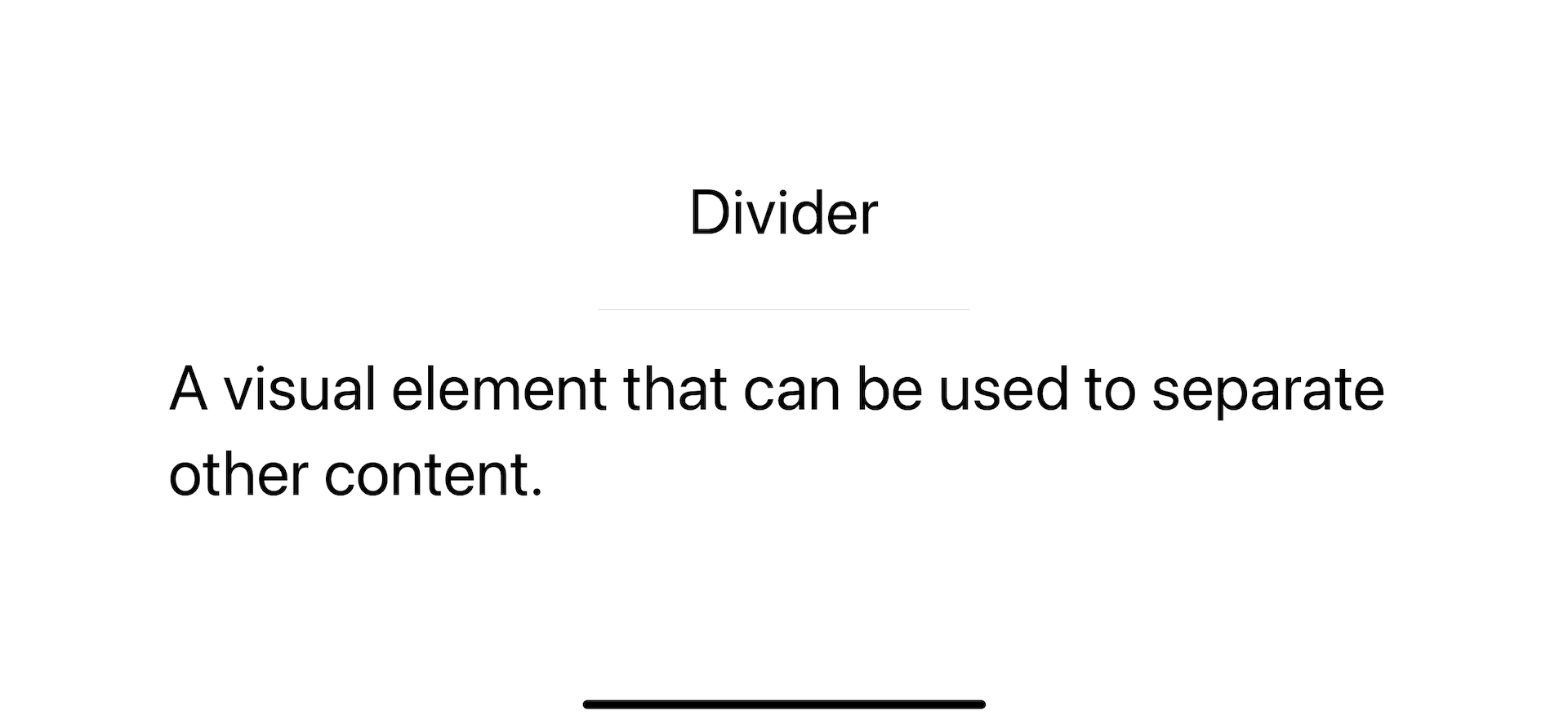 You set frame width to control horizontal divider size.