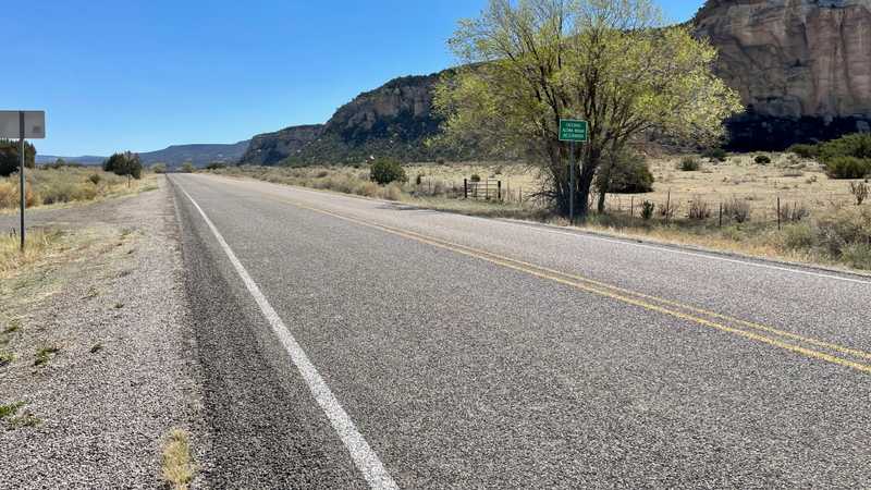 NM 117 enters Acoma Indian Reservation