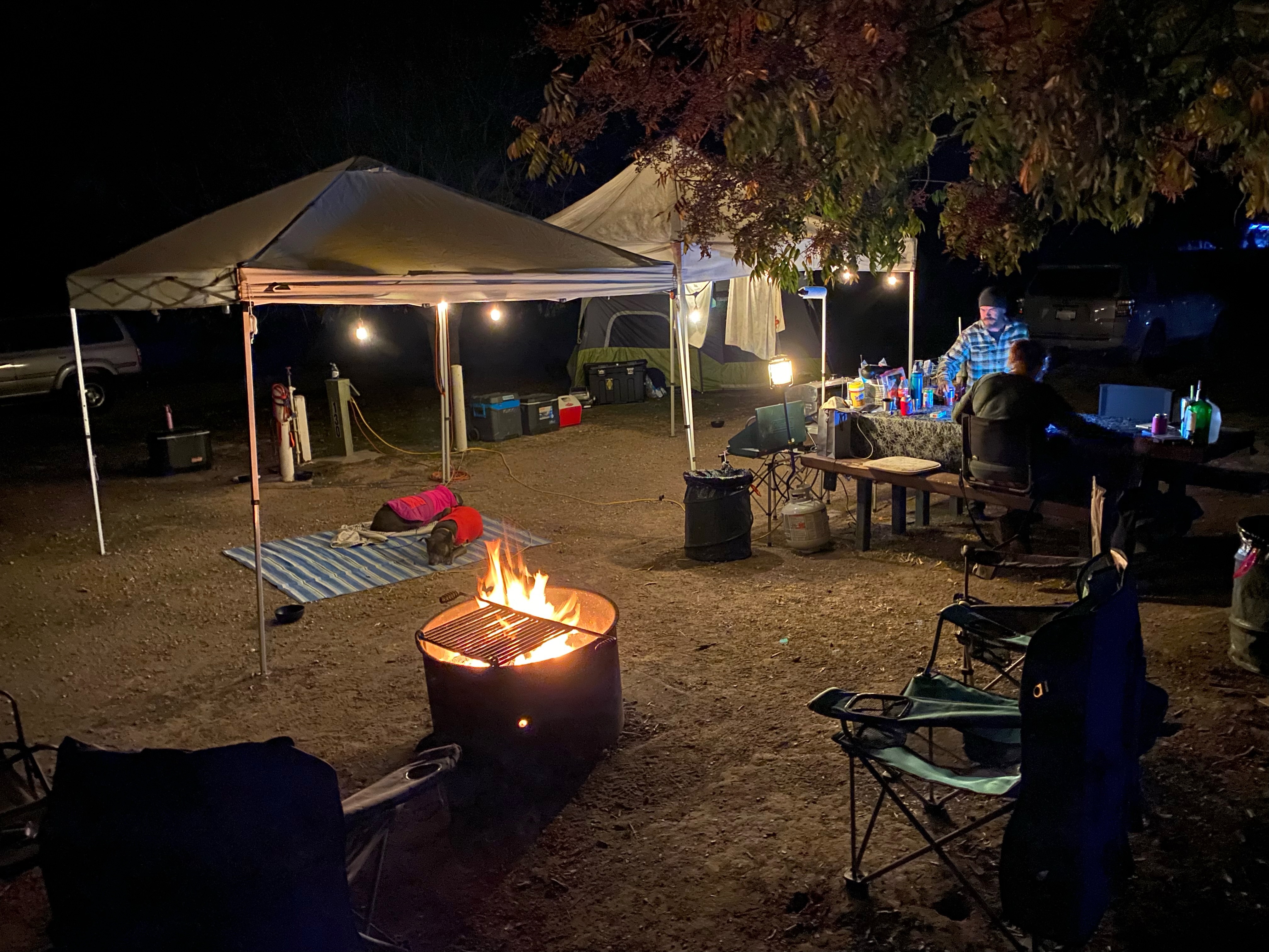You can't camp without a campfire.