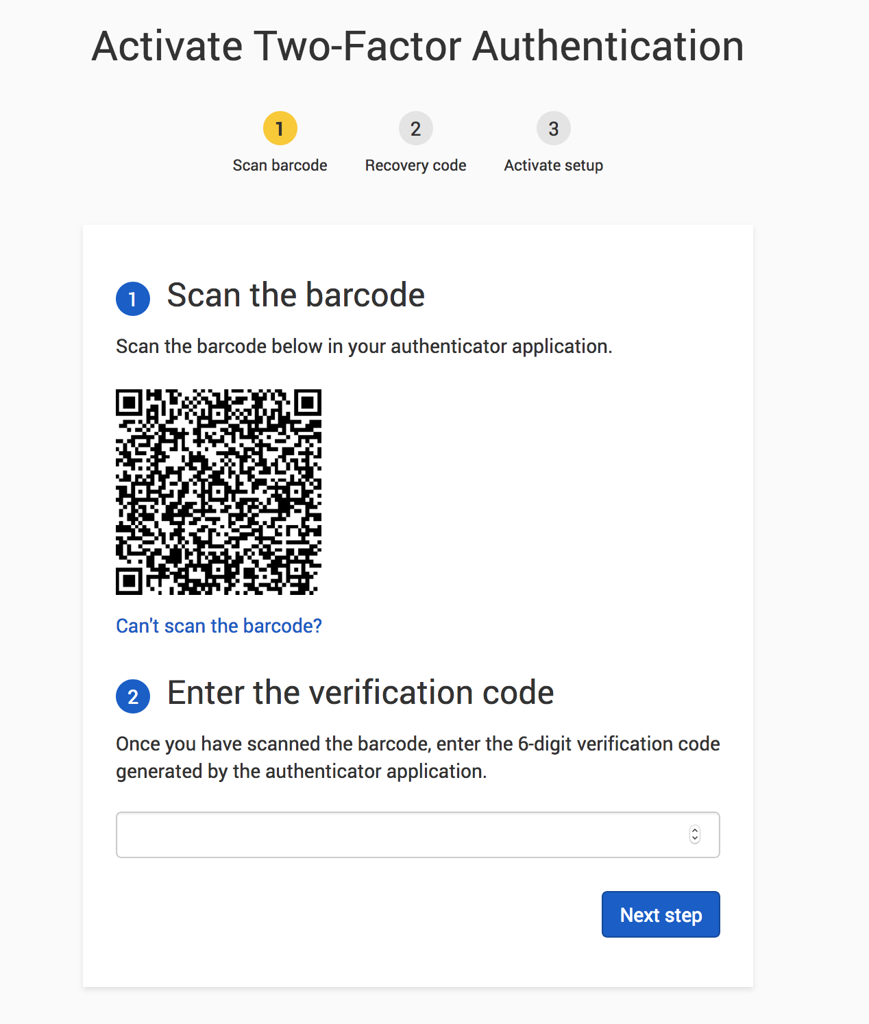 Two-factor barcode