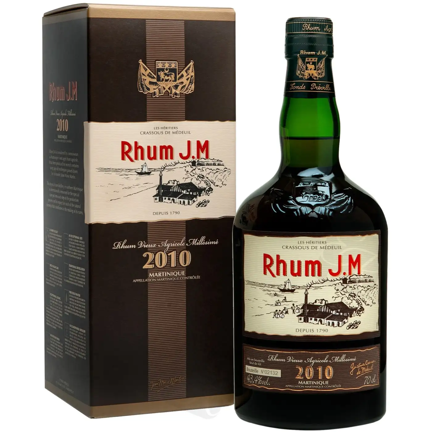 Image of the front of the bottle of the rum 2010