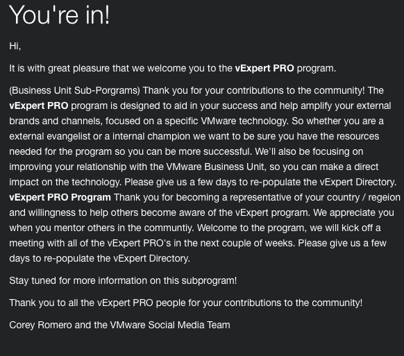 vExpert Pro Email