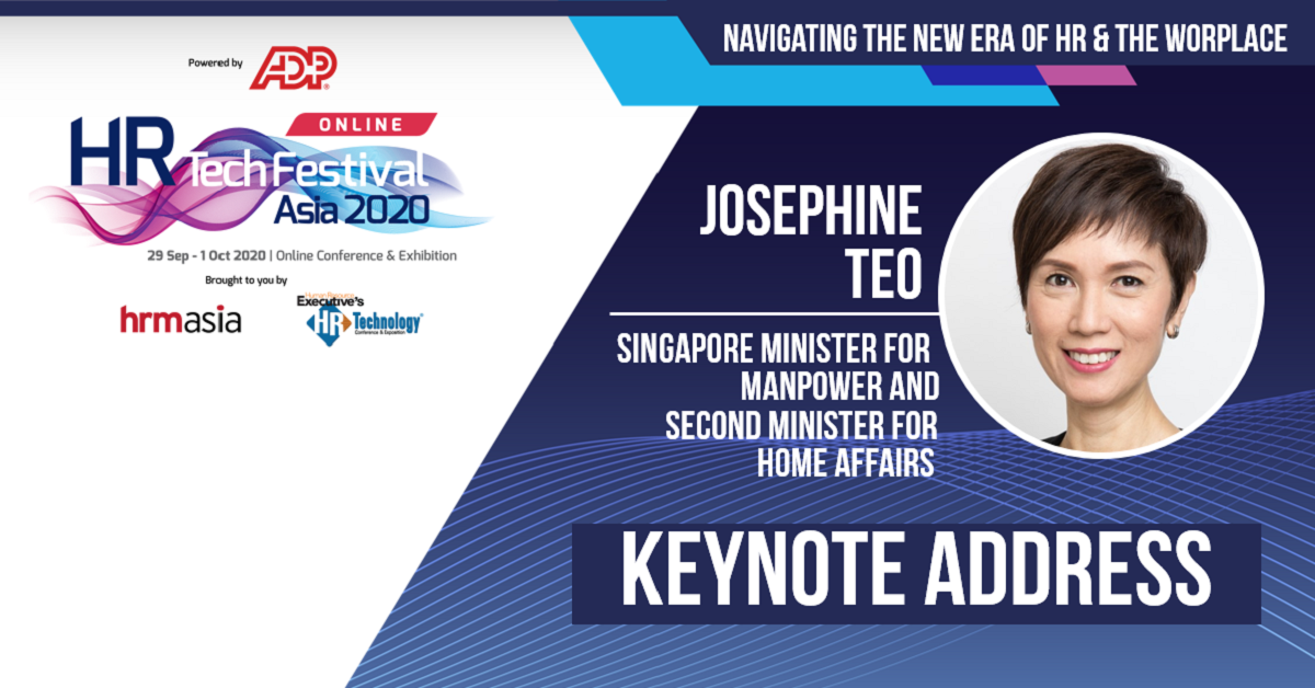 Minister for Manpower Mrs Josephine Teo Delivered the Keynote Address at the HR Tech Festival Asia 2020