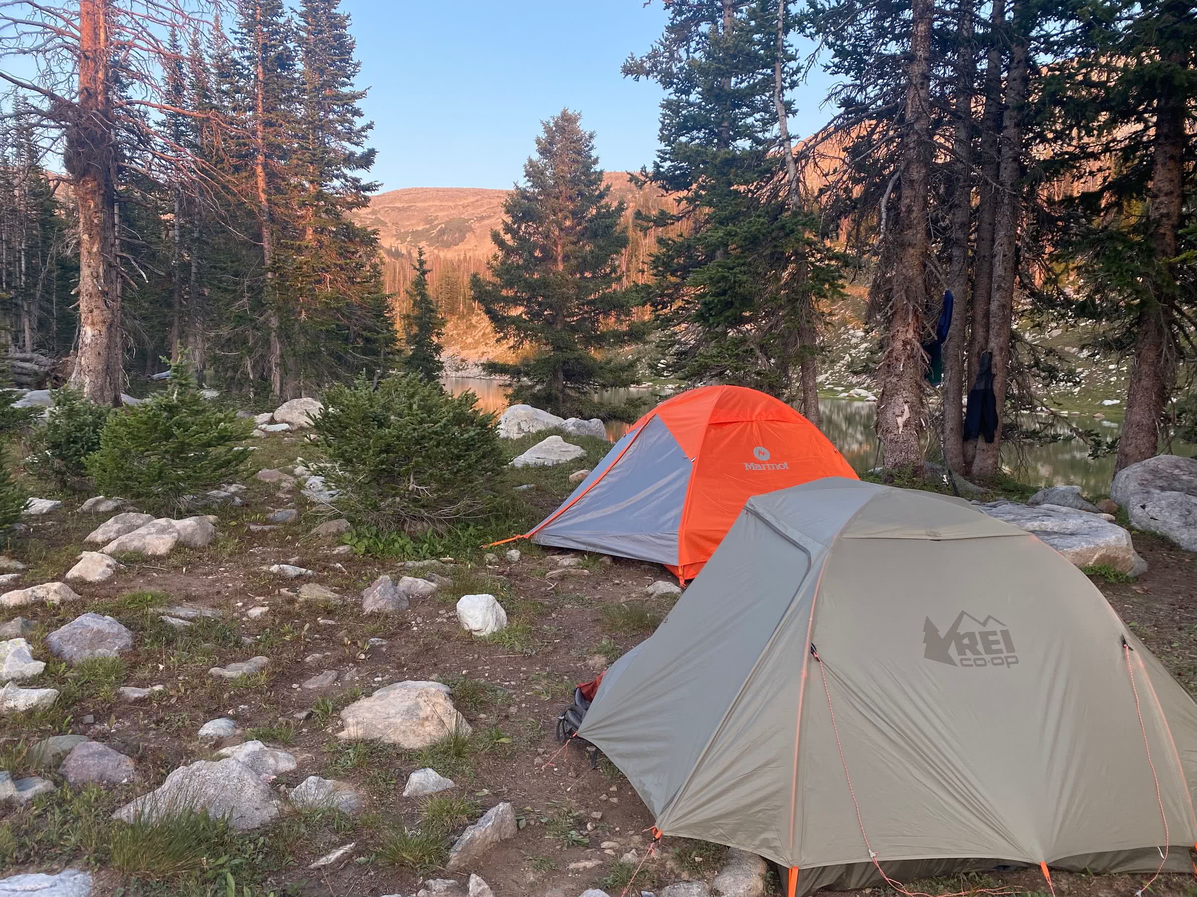 Our camp at Heart Lake