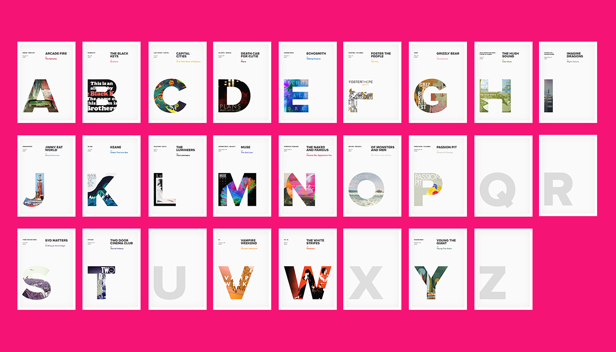 Indie Alphabet Artwork Variations