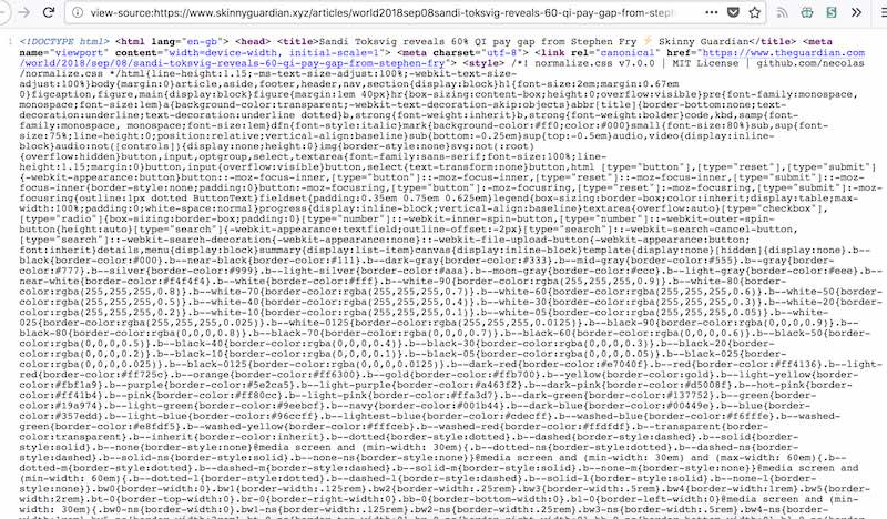 The source code from the Skinny Guardian website