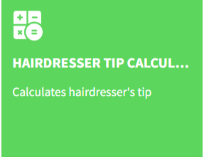 hairdresser tip calculator